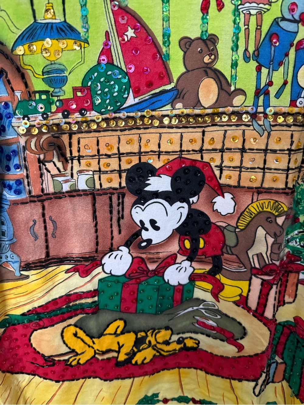 Jou Jou Yellow & Green Mickey Holiday Graphic Tee - Picture 7 of 11